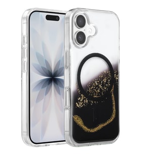 Onegif iPhone 17 Lotus Simli Magsafe Kapak - Siyah