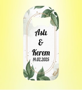 Nikah Düğün Nişan İsimli Magnet Açacak Kişiye Özel