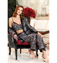 Jeremi 3031 Kadın Saten Büstiyerli Pijama Takım