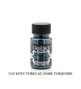 Cadence Dora Glass Metalik Cam Boyası 50 ml. 3142 TURKUAZ 