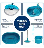 Motek Yeni Nesil Pratik Turbo Disk Mop Temizlik Seti