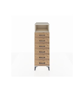 Kronos Dolap Tek Raflı 6 Çekmeceli 44x59x134 Aytaşı-Çam
