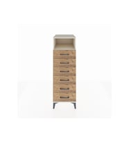 Kronos Dolap Tek Raflı 6 Çekmeceli 44x59x134 Aytaşı-Çam