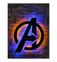 Mony Tasarım Avengers A harfi Led Işıklı Tablo