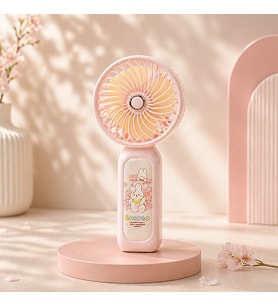 Sevimli Mini El Fanı USB Şarjlı Taşınabilir Sessiz Masaüstü Fan Kawaii Tasarım