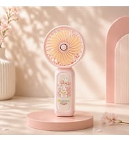 Sevimli Mini El Fanı USB Şarjlı Taşınabilir Sessiz Masaüstü Fan Kawaii Tasarım