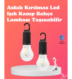 Northcity C Tipi Şarjlı Asılabilir Kamp Feneri - Su Geçirmez, Uzun Süreli Işık ve Powerbank Uyumlu