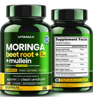 Moringa Beet Root + 5x in one + mullein with black seed oil & black pepper 60 Kapsül