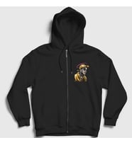 Presmono Unisex Siyah Angel Lil Peep Fermuarlı Kapüşonlu Sweatshirt 36539tt