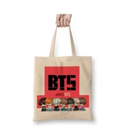 Bts Bt21 Army Beyaz Bez Çanta Uzun Saplı Alışveriş Çantası Plaj Çantası