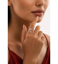 Gümüş Pazarım Menekşe Model Ayarlamalı Kadın Gümüş Yüzük