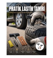 Mey İthalat® Otomobil Motosiklet Bisiklet İçin Güvenli Lastik Tamir Kiti