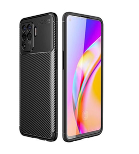 Oppo Reno 5 Lite Kılıf Esnek Soft Karbon Tasarım Legion Serisi (Siyah)