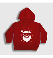 Presmono Unisex Çocuk Kırmızı Noel Baba Santa Claus Yılbaşı Kapüşonlu Sweatshirt 270360tt