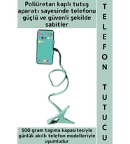Dayanıklı Spiral Gövdeli Güçlü Güvenli Tutuş Oynar Başlıklı Çok Şık Estetik Akrobat Telefon Tutucu