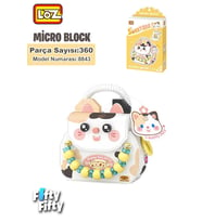 Loz Micro Block Sweet Bag Serisi Kedi Figürlü Çanta 360 Parça Oyuncak Yapım Seti FFLZ-8843