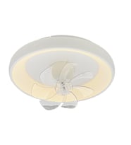 Beyaz Ø50cm LED Fanlı 3000K Sarı Işık Modern Hareketli Plafonyer Avize