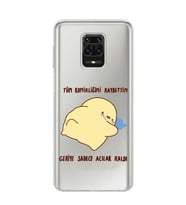 Xiaomi Redmi Note 9S - Redmi Note 9 PRO Uyumlu Komikliğimi Kaybettim Tasarımlı Şeffaf Telefon Kılıfı