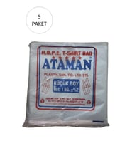 Kalın Şeffaf Atlet Poşet Küçük Boy 25x33 Cm 1 Kg (5 Paket-Takriben 850 Adet)