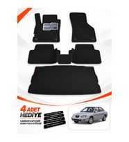e-biz HYUNDAİ ELANTRA (2000-2006) Uyumlu EVA Oto Paspas Bagaj Paspası Dahil Siyah