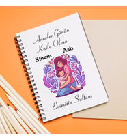 Anneler Günü Tasarımlı Defter Kişiye Özel