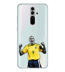 Redmi Note 8 Pro Uyumlu Ronaldo Nazario Futbol Tasarımlı Şeffaf Telefon Kılıfı