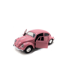 Metal Vosvos Araba Pembe Çek Bırak 12 Cm