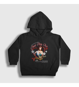 Presmono Unisex Çocuk Siyah Pink Pony Club Chappell Roan Kapüşonlu Sweatshirt 471408tt