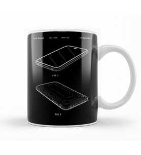 Apple iPhone 3G Patent Blueprint Kupa Bardak Porselen