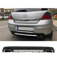 Opel Astra H Gri Difüzör Çiftli Kare Egzoz Görünümlü D Tip Difizör 2004 - 2009