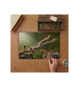 Çalışkan Karıncalar Tasarımı 240 parça Ahşap Puzzle Ahşap Kutuda MP10482