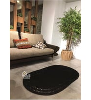 Kilim, Paspas, Jüt Yolluk, Siyah Desenli, Kolidor, Balkon, Mutfak, Halısı, Dekoratif Paspas 60 x 90 Siyah