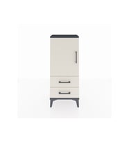 Arges Komodin 2 Raflı 2 Çekmeceli Tek Kapaklı 44x30x106 Antrasit-Aytaşı