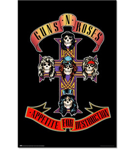 Erik Poster Sanatsal Baskı Guns n' Roses Poster Dekorasyon Oturma Odası veya Yatak Odası Dekorasyonu - Dekorasyon Odası - Boyut 61 x 91 - Resmi Müzik Müzik Guns and Roses Merch Fan Ürünü