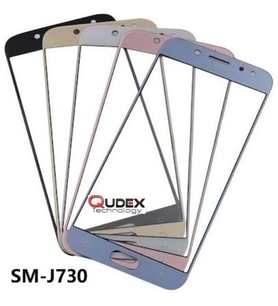 Samsung J7 Pro J730 Dokunmatik Okalı Ön Cam Lens Orjinal Kalite (Siyah)