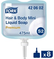 Tork Saç ve Vücut Sıvı Sabun Premium 475 Ml. x 8 Adet (420602)