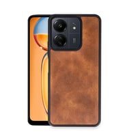 Xiaomi Redmi 13C Kılıf Aras Deri Kapak - Taba
