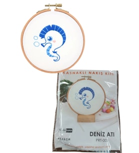 Nakış Kitleri Kasnaklı 8.6 X 6 Cm Deniz Atı