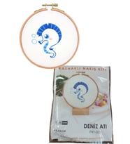 Nakış Kitleri Kasnaklı 8.6 X 6 Cm Deniz Atı