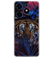 Tecno Spark 10 Pro Kılıf Resimli Desenli Baskılı Silikon Flowers Tiger 1319