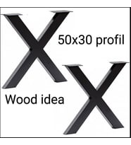 wood idea Metal Masa Ayakları Retro Çapraz Model Ayak Ev Ofis Dekoratif Yemek Masası Ayağı