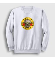 Presmono Unisex Beyaz Logo Guns N' Roses Sweatshirt 58491tt (Beyaz)