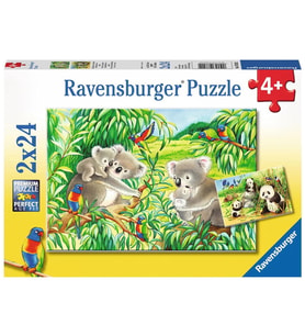Ravensburger Koala ve Panda 2x24 Çocuk Puzzle