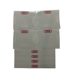 Audi Marka Logolu Oto Kapı Kolu Çizik Önleyici Yapışkan 8'li Set