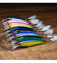 Valkyrie 10 Adet 9cm 7.2gr Tüylü Minnow Rapala Suni Spin Olta Balık Yemi
