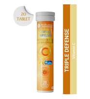Wellvalens Triple Defense Efervesan 1000 mg Vitamin C + Çinko + D3 – 2’li Paket – Bağışıklık Desteği – Portakal Aromalı – 40 Tablet