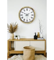 River World Duvar Saati Metal Majestic Gold 40 cm