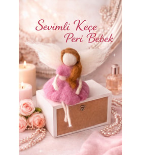 EL YAPIMI KEÇE PERİ BEBEL (Pembe)