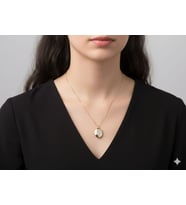 AKFECAN ÇELİK 316L ZİRKON TAŞLI İÇİ AÇILIR ALYA KOLYE (Altın Rengi)