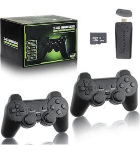 Kablosuz Denetleyicili Retro 4K HDMI Game Stick Lite Oyun Konsolu - 20000+ Oyun Önceden Yüklenmiş The11Goods Tak ve Çalıştır - Mini Taşınabilir Video Oyun Konsolu Montajı Kolay HD